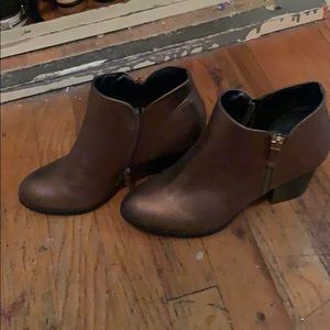 Copper color booties